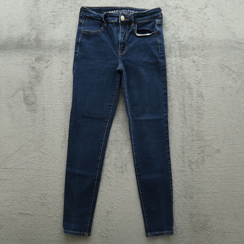 American Eagle Jeans Womens Size 2 Short Blue High-Rise Jegging Denim 30" Inseam
